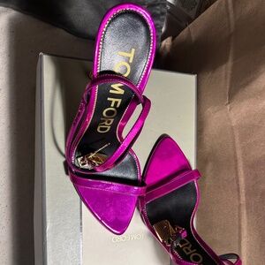 Tom Ford fuchsia padlocks heels